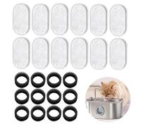24 Pezzi Filtri Fontanella per Gatti Set, 12 Pezzi Filtro a Carbone e 12 Pezzi Filtro In Schiuma, Filtri Fontana Gatto, Filtri per Fontana per Gatti per Fontana per Acqua di Animali Domestici