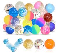 24 pezzi Flummies per bambini, 27 mm Flummi Pianeti, Palla di gomma per bambini, pensierini di compleanno dei bambini, palla di gomma colorata, imbottitura pinata, regalo di compleanno per bambini per