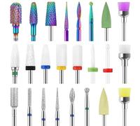 24 pezzi fresa per unghie in gel accessori in lega di tungsteno, fresa professionale per rimuovere le cuticole in gel acrilico, punte per manicure, pedicure, grande regalo