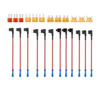 24 Pezzi Fusibili Auto Set 4 Tipi Ruba Corrente Rubacorrente 12V Auto Add a