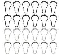 24 Pezzi Ganci Per Tende Da Doccia, Anelli In Metallo Per Tende Da Doccia, Accessori Per Il Bagno, Accessori Per L'Installazione Di Tende Da Doccia, Strumenti Di Fissaggio Per Tende Da Doccia
