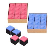 24 pezzi Gesso da Biliardo,gessetti biliardo,gessetti per stecca biliardo,Gessetto Biliardo,Gessetti per Stecche Da Biliardo,Biliardo Gessetto Cubetti,Gessetti per Tacchetti da Biliardo (blu/rosso)