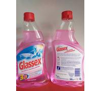 24 Pezzi Glassex Ricarica 500ml con Aceto Asciuga Rapido x Vetri Multiuso 3 in 1