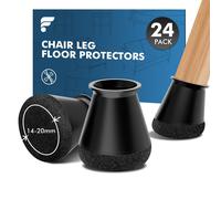 24 Pezzi Gommini per Sedie Rotondi Silicone Feltrini Sedie Silicone con Feltro