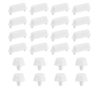 24 Pezzi Gommini Tavoletta WC, Ammortizzatori Universali, Paracolpi Sedile WC, Ricambi Copriwater, Paracolpi Anti-Rumore per Sedile del Water, Bianco