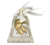 24 Pezzi Icona Sacra Famiglia forma Campana Bomboniera Battesimo Comunione Cresima in resina cm.8,3 x 6,4
