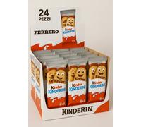 24 Pezzi Kinderini Biscotti Ripieni Con Crema Al Latte Confezione Da 25g
