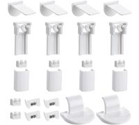 24 Pezzi Kit di Accessori per Tende Plisse, Ricambio Plissettato Senza Fori, Installazione Senza Forare per Finestre e Accessori Tende Plissé