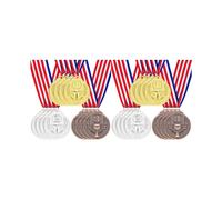24 Pezzi Medaglie Premio Oro Argento Bronzo Medaglie del Vincitore 1 2 3 Premi per Concorsi