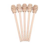 24 pezzi Mini Bastoncini di Miele di Legno con Scanalature Profonde Manico Lungo per Matrimoni, Compleanni,Natale,Feste,Raccolti, 16 x 2,2 cm/6,3 x 0,87 pollici