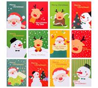24 Pezzi Mini Blocco Note di Natale, Piccolo Quaderno, Blocco Note Cartone Animato di Natale, Mini Blocco Note di Natale per Bambini, Piccole Cose per Calendario dell'Avvento per Bambini, Regali di