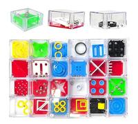 24 Pezzi Mini Giochi di Puzzle, Labirinto Cubo 3D, Gioco di Abilità, Rompicapo, Palline - Giocattoli Educativi per Adulti e Bambini