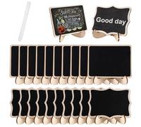 24 Pezzi Mini Lavagna Cartellini Prezzi, Confezione Da 24 Mini Lavagnette con Supporto, Lavagnette Segnaposto con 1 Pennarello per Bar Ristoranti Matrimonio, Cartellini dei Prezzi, Lavagne e Bacheche