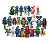 24 pezzi Ninjago Lego Mini Figure Master Building Blocks Collezione di giocattoli Display giocattolo