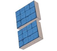 24 pezzi NOSLIP CUE TIP Gesso biliardo Pool Cue Secco Gesso Accessori Cue Stick File ad Alta Adesione Polvere Delicata per Palle da Biliardo di Alta Qualità Blu Rosso 2 Scatole 12 (Blu)