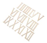 24 Pezzi Numeri Romani in Legno Beige da 7cm per Progetti Creativi