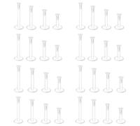 24 Pezzi Orecchini Trasparenti, Iabbra in plastica trasparente, piercing labbra, plastica flessibile, 6/8/10 mm, elica Orecchini Trasparenti, Plastica Chiusure Ricambi, Orecchino a perno trasparente