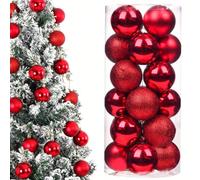 24 pezzi Palline di Natale, decorazioni per albero di Natale. Questi gingilli natalizi sono decorazioni perfette per l'albero di Natale che renderanno il tuo albero più luminoso che mai. Ogni pallina