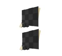 24 Pezzi Pannelli In Schiuma Fonoassorbenti con Autoadesivo, Pannelli Acustici Insonorizzati da Parete 1x12x12 Pollici per Giochi e Studio, Neri