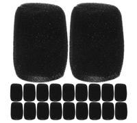 24 Pezzi Parabrezza per Microfono T15 in Spugna Nero per Canto | Compatibile Headset e Microfono, Registrazione Vocale in Studio, Riduce Rumore e Interferenze del Vento