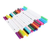 24 Pezzi Pennarelli a Doppia Punta per Colorare, Set Vivaci | Colori Assortiti Brillanti, Uso su Carta e Sassi, per Note Scolastiche e Progetti Creativi