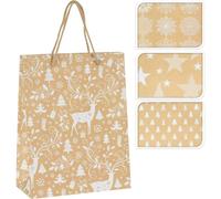 24 Pezzi Piccole Sacchetti Regalo Natalizi Braun 18x8x23cm Set