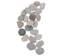 24 Pezzi Pietre Naturali Piatte 3-5cm per Pittura, Lisce | Rocce Decorative per Arti e Lavori Creativi, Facili da Trasportare, per Vasi e Percorsi, Tema Natale