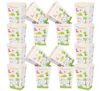 24 pezzi Popcorn Box Box Dinosaur Pattern Popcorn Tratta scatole di carta