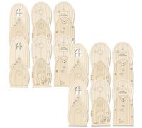 24 Pezzi Porta Fatata in Legno Grezzo, Mini Decorazione DIY | Accessorio per Casa delle Bambole, Supporto Fotografico, Colore Beige, Delicato e Unico