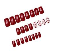 24 Pezzi Premere Su Unghie Con Cuore Disegni Unghie Finte Manicure Per Le Donne Alla Ricerca Di Un Unico San Valentino Aspetto Delle Donne Alla Moda