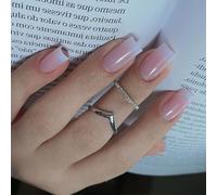 24 Pezzi Press On Unghie In E Bianco Copertura Completa Unghie Artificiali Medio Lunghezza Quadrato Unghie Artificiali Per Donne E Ragazze