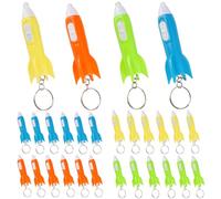 24 Pezzi Razzo Torcia Portachiavi, 4 Colori Mini Torcia