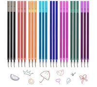 24 Pezzi Refill per Penna Gel Cancellabile, compatibili con Legami, Penne Cancellabili Ricariche, Altezza 13 cm, Punta 0,7 mm, Inchiostro Termosensibile, per Appunti, Schizzi
