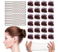 24 Pezzi Retine per Capelli Chignon, Retina Chignon Bambina Danza Retina per Cap