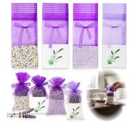 24 Pezzi Sacchetti di Lavanda bustina Sacchetti Vuoti Viola Garza di Coulisse di Cotone per Lavanda, Erbe, Spezie, Rose, Pot-pourri, Gioielli, Regali e Organizzazione Casa