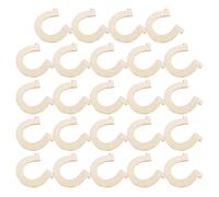 24 Pezzi Sagome in Legno a Ferro di Cavallo Non Rifinite | Legno Beige, Formato 83×91mm, per Stanze dei Decorazioni Ghirlanda