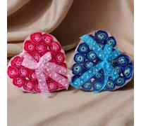 24 pezzi - Sapone da bagno profumato a rosa, confezione regalo di sapone alla rosa con olio essenziale vegetale, decorazione per la casa, adatto per anniversari, lauree, compleanni, matrimoni, San Val