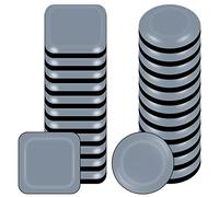 24 Pezzi Scivoli per Mobili Set, scivoli rotondi autoadesiv, Piedini per mobili autoadesivo per Proteggere il Pavimento(12 tondi, 19 mm + 12 quadrati, 20 mm)