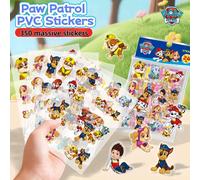 24 pezzi/set Carte decorative e washi tape con simpatici personaggi di cani, Rubble, Chase, Rocky, Zuma, Skye, Everest, Tracker, Tuck, Ella, Rex, WildCat, Liberty, in materiale PVC, adesivi premio per
