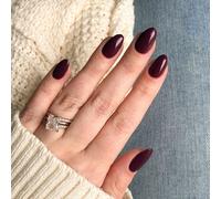 24 pezzi Set di adesivi per unghie ovali lucidi di colore solido, include 1 pezzo di gel trasparente e 1 lima per unghie, vestibilità perfetta, design raffinato, migliora il senso della moda, adatto p