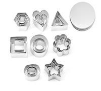 24 Pezzi Stampi Biscotti, Forme per Biscotti in Acciaio Inox,8 Forme Set di Formine, per Decorazioni in Fondente, Decorazioni di Dolci di Pasticceria