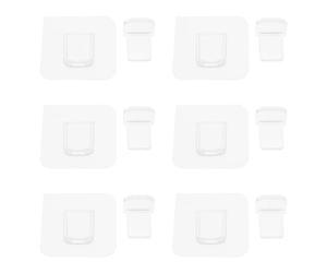 24 Pezzi Supporto Adesivo per Mensola Trasparente senza Foratura | Plastica, Design Quasi Invisibile e Superficie Liscia, per Organizzare Ripiani e Mobili Meno Fatica