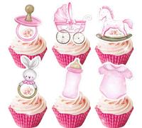 24 pezzi tappi cupcake femmina baby shower decorazioni torta oh bimba e una femmina accessori festa compleanno bambina