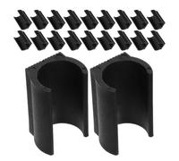 24 Pezzi Tappi per Gambe Mobili a U, Plastica Nera Antiscivolo | Cappucci Aperti per Tubi e Strutture Leggere, Fondo Testurizzato Spesso, per Casa e Aule