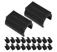 24 Pezzi Tappi per Gambe Sedia a U da 25mm, Plastica Nera | Protezione Pavimento, Fondo Testurizzato Antiscivolo, Installazione Facile, per Telai Leggeri e Trampolini