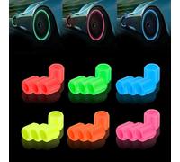 24 Pezzi Tappini Gomme Auto per Audi B6 B7 B8 B9 D3 D4 D5 D6 A6 S4 8K A5 8T Q2 Q3 Q5 8R S Line, Tappi Valvola Fluorescente per Pneumatici Auto per Moto, Camion, Bici