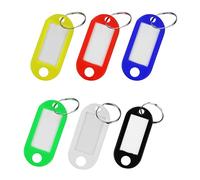 24 Pezzi Targhette Portachiavi, Portachiavi Etichetta per Chiavi a 6 Colori, porta chiavi Utilizzato per bagagli, etichette per nomi di animali domestici