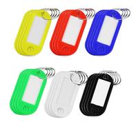 24 Pezzi Targhette Portachiavi, Portachiavi Etichetta per Chiavi a 6 Colori, porta chiavi Utilizzato per bagagli, etichette per nomi di animali domestici