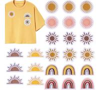 24 Pezzi Toppe Termoadesive Bambini Toppe per Vestiti Ricamate Termoadesive per Tessuti Ottime per Il Fai da Te O Riparare Vestiti O Coprire Strappi O Buchi