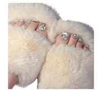 24 pezzi unghie finte colorate scintillanti con diamanti con design kit unghie acriliche strass unghie finte dei piedi premere sui piedi punte unghie manicure decorazione estiva di lusso